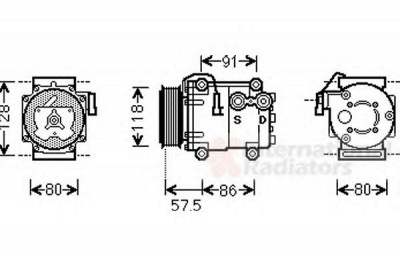 VAN WEZEL 1800k451 -  Компрессор, кондиционер